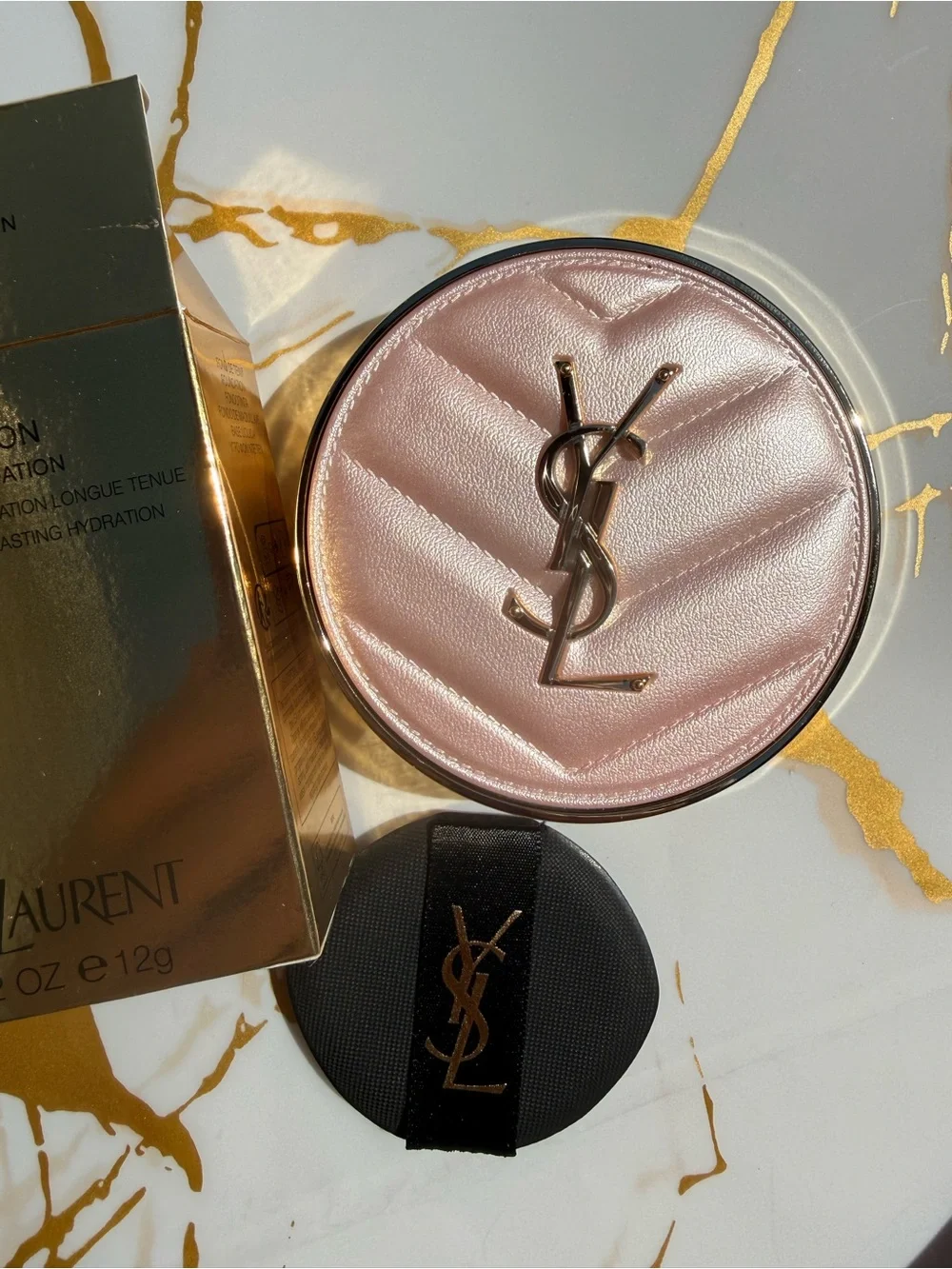 YSL Cushion Foundation TOUCHE ÉCLAT Glow Pact Mesh Shade B20 Ivory SPF 50